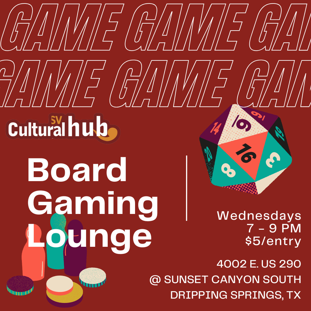 board gaming lounge square ad